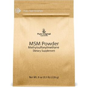 PURE ORIGINAL INGREDIENTS Methylsulfonylmethane (8 oz) MSM, Natural Sulfur, Dietary Supplement