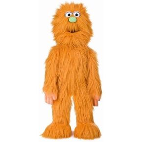 30" Orange Monster Puppet, Full Body Ventriloquist Style Puppet