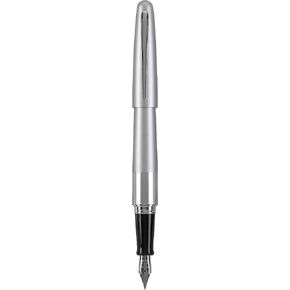PILOT Metropolitan Collection Fountain Pen, Silver Barrel, Classic Design, Fine Nib, Black Ink (91113)