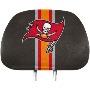 FANMATS 62030 Tampa Bay Buccaneers Printed Head Rest Cover Set - 2 Pieces, 10" x 14"