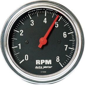 Auto Meter 2499 Traditional Chrome in-Dash Electric Tachometer 3.375 in.