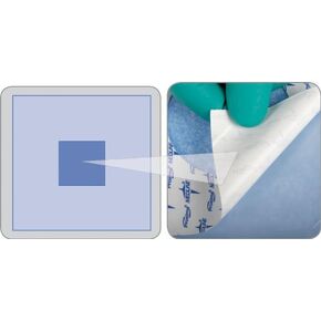 Medline DYNJSD1020 Invisishield Aperture Surgical Drape, Latex Free, 16" Width x 16" Length (Pack of 40)