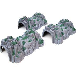 3PCS Model Train Railway Rockery Cave Tunnels Plastic 1:87 HO Scale DIY Miniature Railway Scene Accessories