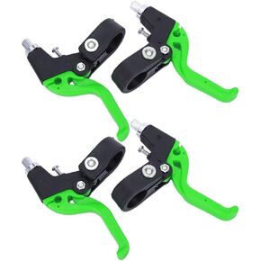 Simlug Durable Adjustable Three‑Finger Pinch Designed Bicycle Brake Handle, Kid Brake Lever, Nylon Durable Extended Handle Essential Spare Part for Children Bike(Black Green)