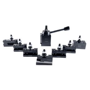 Accusize Industrial Tools Bxa 6 Pc Wedge Type Quick Change Tool Post Set Plus 2 Oversize Bxa Style 1 Turning and Facing Holders, 0251-0228