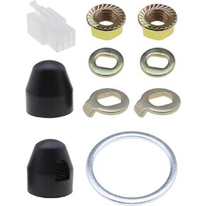 Create idea 1 Set E-Bike Hub Motor Nuts Bike Safety Washers Electric Bicycle Wheel Lock Nuts Motor Axle Bolt Screw for 750W-1500W Motors with 14mm Shaft