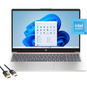 كمبيوتر محمول HP للأعمال والطلاب، شاشة 15.6 بوصة عالية الدقة مضادة للتوهج، Intel 4-Cores N200، ذاكرة الوصول العشوائي 16 جيجابايت، 128 جيجابايت UFS، Wi-Fi 6، كاميرا ويب، HDMI، USB-C، كابل PDG HDMI، Windows 11 Home في وضع S ، احمر قرمزي