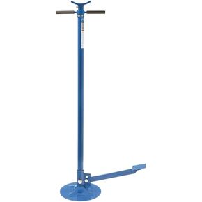 حامل ثلاثي القوائم للسيارات تحت الرافعة من K Tool International XD61002 بسعة 2 طن للكراجات ومحلات التصليح والأعمال اليدوية، 4000 رطل. السعة، نطاق الدعم 49 بوصة - 79.75 بوصة، فولاذ شديد التحمل، قاعدة 24 بوصة، سرج 3.25 بوصة، أزرق