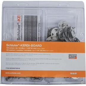 Schluter Kerdi Board Hardware Set with 1-5/8 in. Screw and 1-1/4 in. Washer (100 Screws +100 Washers)