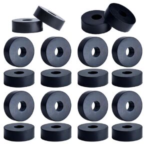 Rubber Washers 3/4 Inch OD x 1/4 Inch ID x 3/4 Inch Thickness Multi Purpose Rubber Bushing Anti Vibration Thick Rubber Spacer for Bolts Home Car Accessories, 6 Pcs
