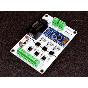 Traffic Light Controller - Arduino Based, Universal, 3 Channels with 2 Pair Button Screws for Pedestrian or Other Purposes RX, TX, SDA, SCL Input Along with Type C USB Programming Port