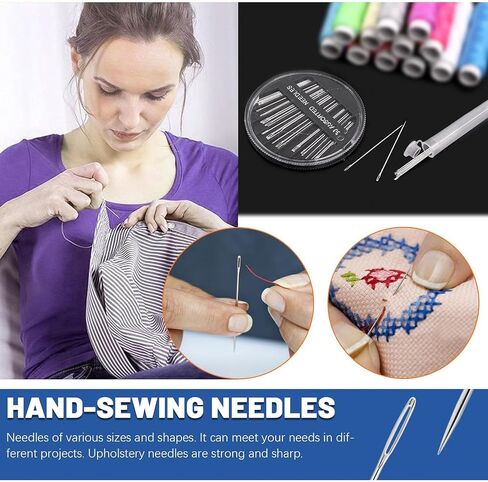 Sewing Kit for Adults Beginners Travel Emergency Repair Kits with Buttons,Small Gifts for Adults,Mom,Grandma,Women,Friend,DIY Hand Sewing Kit Contains Needle and Thread, Threaders,Thimble, Scissors in Saudi Arabia