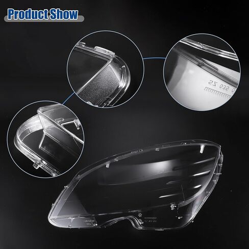 ACROPIX Front Left Right Side Headlight Cover Headlamp Clear Lens Shell Cover Fit for Mercedes Benz C-Class W204 2008-2011 No.2048208861 - Pack of 2 in Saudi Arabia