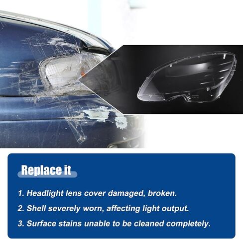 ACROPIX Front Left Right Side Headlight Cover Headlamp Clear Lens Shell Cover Fit for Mercedes Benz C-Class W204 2008-2011 No.2048208861 - Pack of 2 in Saudi Arabia