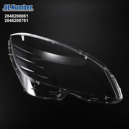 ACROPIX Front Left Right Side Headlight Cover Headlamp Clear Lens Shell Cover Fit for Mercedes Benz C-Class W204 2008-2011 No.2048208861 - Pack of 2 in Saudi Arabia