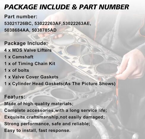 INGKAN 53022263AF 53022263AE محرك عمود الحدبات وMDS صمام الرفع يناسب 2009-2015 Ram 1500 Hemi 5.7L V8 أجزاء محرك ما بعد البيع in Kuwait