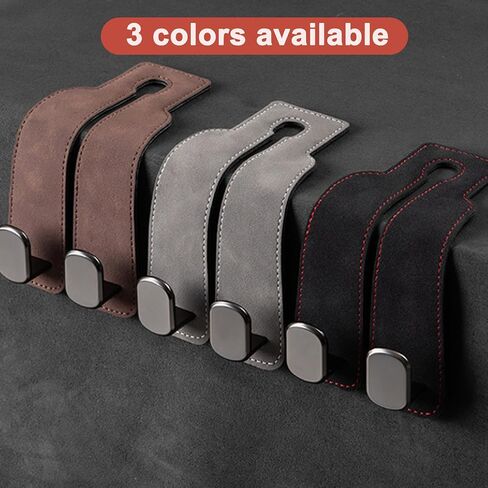 Amelity Car Seat Hooks, Car Seat Back Storage Hook Double Hook, Headrest Hooks for Car, Car Hooks for Purses and Bags (Black-4 Pack) in Kuwait