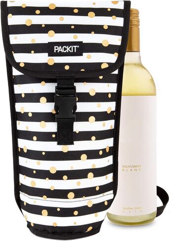 PackIt Freezable Wine, Black Bag, Large in Kuwait