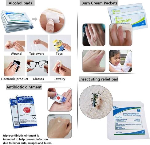 طقم إسعافات أولية صغيرة مقاومة للماء 63 قطعة لوازم لحالات الطوارئ والنجاة (أحمر02) in Kuwait