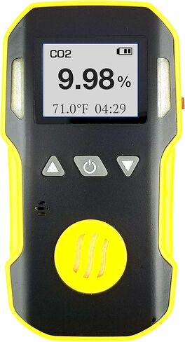 مقياس ثاني أكسيد الكربون للحاضنات | الولايات المتحدة الأمريكية معايرة NIST | شحن USB | إنذار الصوت والضوء والاهتزاز القابل للتعديل | 0-10% ثاني أكسيد الكربون | in Kuwait