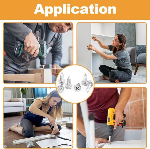 VIGRUE 180 قطعة #8 × 1/2 بوصة براغي بسحاب من الفولاذ المقاوم للصدأ، براغي مزراب ذاتية اللصق، براغي معدنية مشقوقة ورأس غسالة سداسية من فيليبس، تتضمن محرك سداسي مغناطيسي 1/4 بوصة in Kuwait