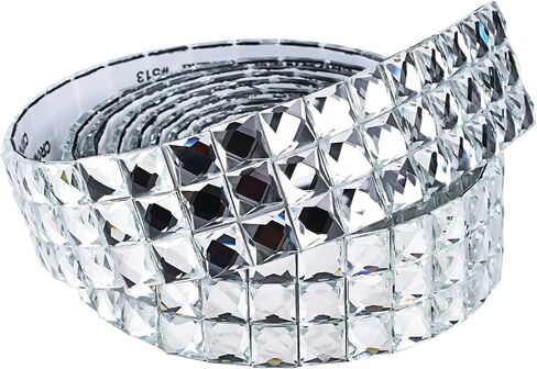 بيوتيتير 540 قطعة من بلاط حجر الراين الزجاجي ذاتي اللصق 10 مم، ملصقات ماسية متعددة الأوجه لتزيين منتجات DIY، وتزيين الجدران، وديكورات الحفلات. (فضة) in Kuwait