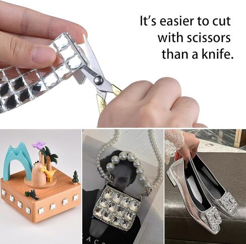 بيوتيتير 540 قطعة من بلاط حجر الراين الزجاجي ذاتي اللصق 10 مم، ملصقات ماسية متعددة الأوجه لتزيين منتجات DIY، وتزيين الجدران، وديكورات الحفلات. (فضة) in Kuwait