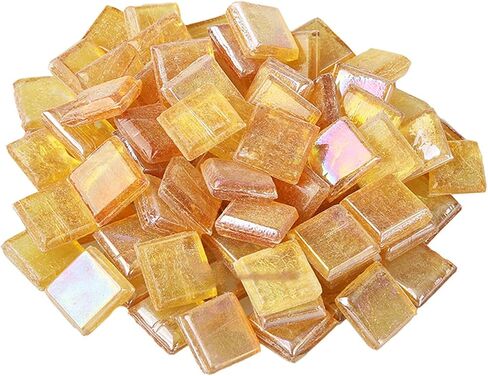 260 قطعة/200 جرام زجاج مربع 1 × 1 سم بلاط فسيفساء للحرف اليدوية فسيفساء زجاجية لصنع المجوهرات (أزرق زجاجي) in Saudi Arabia