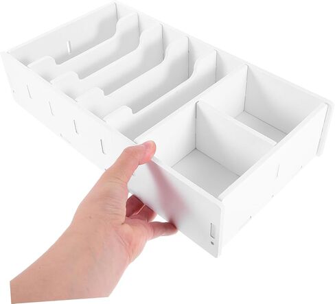 STOBOK Receipt Banknote Box Money Drawer Insert Tray Desktop File Organizer Cash Tray Replacement Cash Drawer Tray Storage Boxes Trays Money Organizer PVC Foam Board Bill Currency White in Saudi Arabia