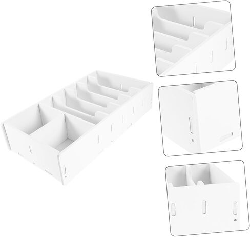 STOBOK Receipt Banknote Box Money Drawer Insert Tray Desktop File Organizer Cash Tray Replacement Cash Drawer Tray Storage Boxes Trays Money Organizer PVC Foam Board Bill Currency White in Saudi Arabia