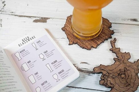 Pacific Northwest Wooden Coasters | Mt. Rainier, Mt. Hood, Mt. Baker, Mt. Bachelor and Mt. St. Helens | Coasters Made Using Real Walnut Wood in the USA [coasters] in Saudi Arabia