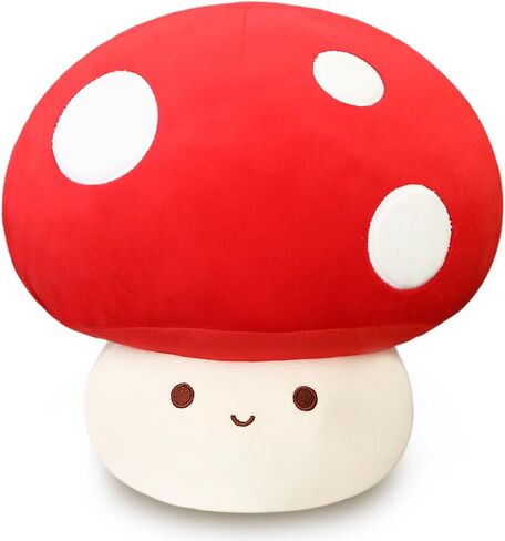 MIAOHAHA Kawaii Plush Mushroom Toy Pillow, Cute Plushies Mushroom Doll Gift for Kids(Red,23cm/9in) in Saudi Arabia