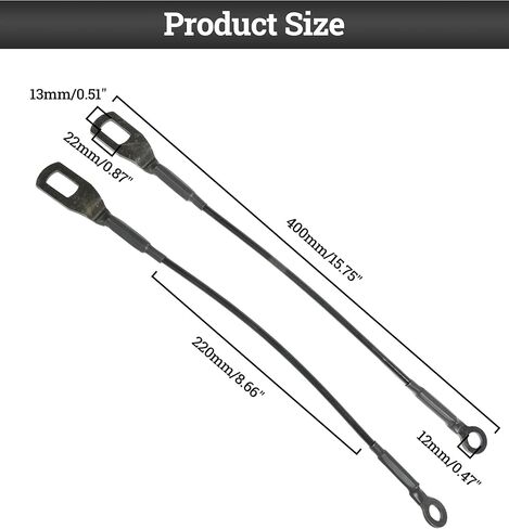 كابل الباب الخلفي Zlirfy، زوج واحد من كابلات الباب الخلفي، كابل دعم الباب الخلفي، كابلات البوابة الخلفية، ملحقات السيارة الخلفية، أشرطة دعم البوابة للجانب الأيسر والأيمن، استبدل #65770-04030 in Kuwait