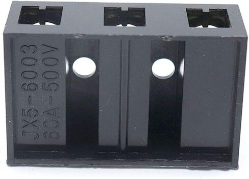 Sscon 2pcs Dual Rows Terminal Block 500V 60A 3 Position Screw Terminal Electrical Barrier Strip Block JX5-6003 in Saudi Arabia