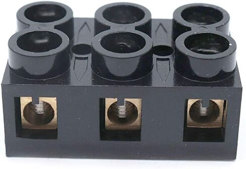 Sscon 2pcs Dual Rows Terminal Block 500V 60A 3 Position Screw Terminal Electrical Barrier Strip Block JX5-6003 in Saudi Arabia
