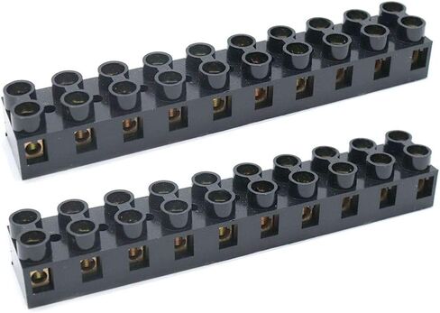 Sscon 2pcs Dual Rows Terminal Block 500V 60A 3 Position Screw Terminal Electrical Barrier Strip Block JX5-6003 in Saudi Arabia