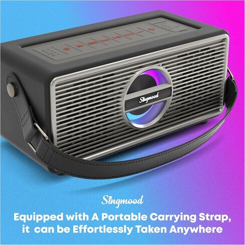 SINGMOOD Bluetooth Karaoke Machine for Adults and Kids, Portable Karaoke Machine with 2 Wireless Microphones, Karaoke Machine for TV, Singing Machine Karaoke Set in Saudi Arabia