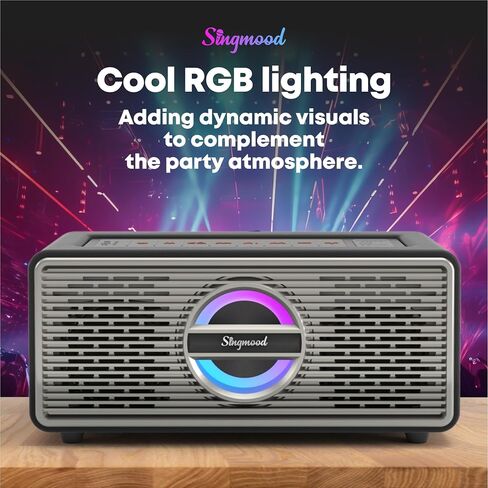 SINGMOOD Bluetooth Karaoke Machine for Adults and Kids, Portable Karaoke Machine with 2 Wireless Microphones, Karaoke Machine for TV, Singing Machine Karaoke Set in Saudi Arabia