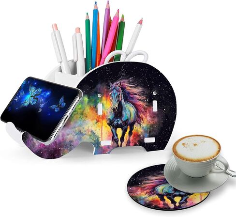 Elephant Pencil Holder with Phone Stand and Coaster,MultiFunction Removable Organizers with Phone Stand Office Accessories Desk Decoration for Home Office - Cute Turtle in Saudi Arabia