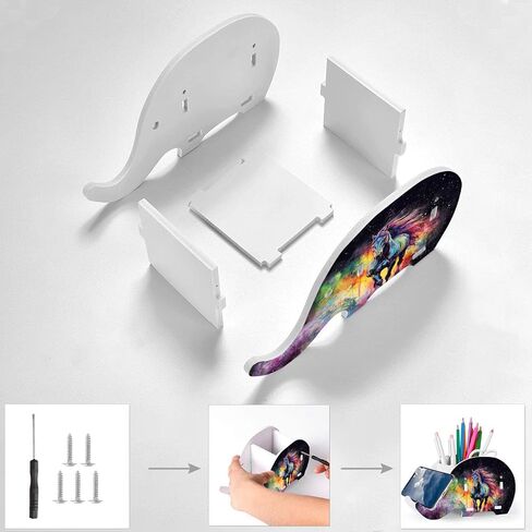 Elephant Pencil Holder with Phone Stand and Coaster,MultiFunction Removable Organizers with Phone Stand Office Accessories Desk Decoration for Home Office - Cute Turtle in Saudi Arabia