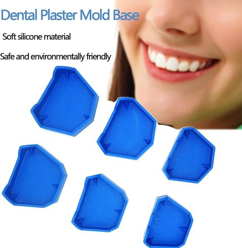 Dental Impression Trays 6PCS Dental Base Forming Kit for Dental Lab Plaster Model Cast (Blue) in Saudi Arabia