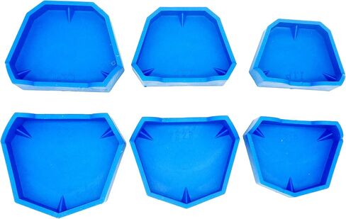 Dental Impression Trays 6PCS Dental Base Forming Kit for Dental Lab Plaster Model Cast (Blue) in Saudi Arabia
