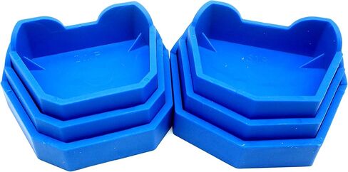Dental Impression Trays 6PCS Dental Base Forming Kit for Dental Lab Plaster Model Cast (Blue) in Saudi Arabia