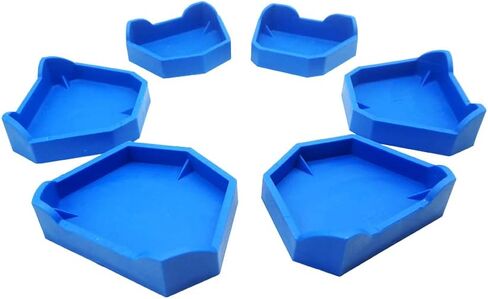 Dental Impression Trays 6PCS Dental Base Forming Kit for Dental Lab Plaster Model Cast (Blue) in Saudi Arabia