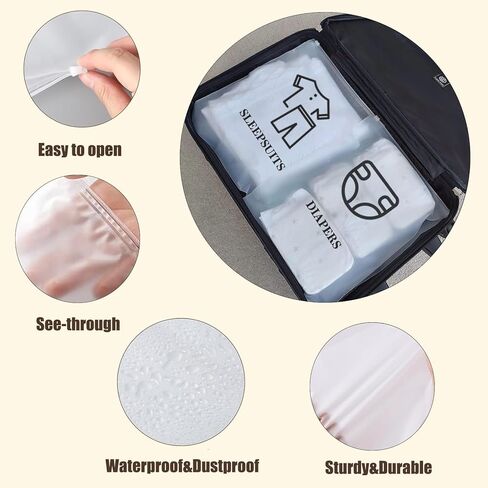 BYXVSBYS 20 Pack Hospital Bags for Labor and Delivery,11 x 14 Inch Maternity Hospital Bag Essentials for Mommy Dad Newborn Baby,Diaper Bag Organizing Pouches First Time New Mom Must Haves in Kuwait