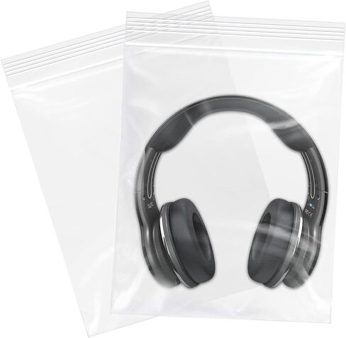 iMailer - 20 قطعة - أكياس بولي بلاستيكية شفافة بسحاب قابل لإعادة الإغلاق مقاس 13 × 15 بوصة - أكياس بسحاب سعة 2 جالون للملابس والقمصان والسراويل in Kuwait