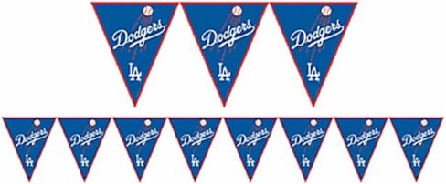 لافتة راية بلاستيكية من لوس أنجلوس دودجرز MLB باللونين الأسود والبرتقالي - 30.48 سم (عبوة من قطعة واحدة) - مثالية لمحبي يوم اللعب والبيسبول in Kuwait