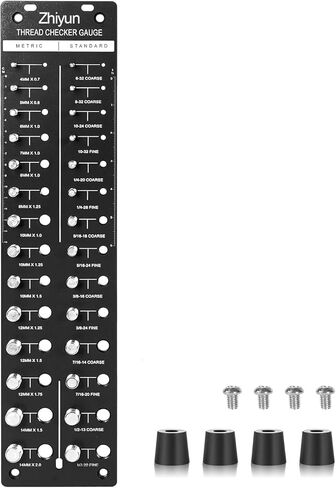 ترقية جهاز فحص خيط الصواميل والمسمار، مقياس خيط مقاس 28 مسمار وصمولة، مقياس معرف المسمار والصمولة SUS 304، 14 معيار و14 مسمار متري، مسمار تعريف قابل للتثبيت على الحائط in Kuwait