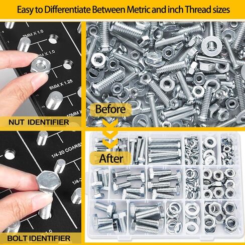 ترقية جهاز فحص خيط الصواميل والمسمار، مقياس خيط مقاس 28 مسمار وصمولة، مقياس معرف المسمار والصمولة SUS 304، 14 معيار و14 مسمار متري، مسمار تعريف قابل للتثبيت على الحائط in Kuwait