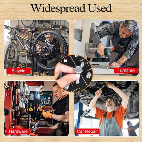 ترقية جهاز فحص خيط الصواميل والمسمار، مقياس خيط مقاس 28 مسمار وصمولة، مقياس معرف المسمار والصمولة SUS 304، 14 معيار و14 مسمار متري، مسمار تعريف قابل للتثبيت على الحائط in Kuwait